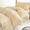 Juego de tres piezas para dormitorio de estudiante universitario de funda de edredón de algodón lavado y sábana para cama individual litera colchón ropa de cama juego de seis piezas