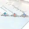 Aretes de Aleación de Titanio F-136 Ojo de Ala de Bmw Australiano Aurora Piercings Labiales con Rosca Interna G23 Joyería para Piercing