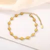 Pulseira Feminina em Aço Titânio Design de Moinho de Vento Estilo Cross-border Nicho Moda Versátil Banhada a Ouro 18K Joias de Aço Inoxidável