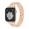 Adecuado para Correa de Apple Watch de Gama Alta Apple Watch Generaciones 1~8/Se Cadena Metálica Incrustada de Diamantes Correa iWatch