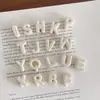Cuentas de Letras Color Macron Acrílico Agujero Grande Cuerda para Teléfono Móvil Calzado Casual con Cuentas Letras Inglesas Accesorios de Cadena para Teléfono Móvil