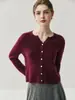 Elegante y Lujoso Cárdigan de Punto de Cachemira con Botones para Mujer, Abrigo Agradable para la Piel, Nuevo Suéter de Abrigo Otoño/Invierno 2026