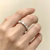 Anillo de Piedra Ojo de Gato Blanco de Lujo Ligero para Mujer, Diseño de Nicho, Sensación de Alta Gama, Moderno, Sencillo, Versátil, Elegante Anillo para Dedo Índice