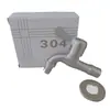 Grifo de Acero Inoxidable 304 para Fregadero, Lavadora, Grifo de 4 Puntos, Grifo Extendido, Uno en Dos Salidas