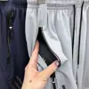 [240714002] Pantalones de verano para hombre, sin rematar, de seda de hielo, secado rápido, elásticos, sedosos, versátiles, pantalones de hielo de secado rápido con tres barras