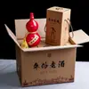 Una Botella de Vino de Cerámica Jin Calabaza Olla de Vino Vintage Tarro de Vino Sellado 500ml Cava Doméstica Tarro para Licores Botella de Vino Vacía