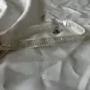 Colar Gargantilha Choker Feminino Estilo Dark de Menina Picante Doce Feito à Mão com Contas Corrente Simples de Alta Qualidade Sem Cor para Clavícula