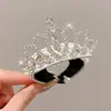 Hebilla de Pelo de Perla Corona Infantil Artefacto para Recoger el Pelo Bola Cabello Sentido Avanzado Diadema Niñas No Tira del Cabello Pinza Agarre Súper Inmortal