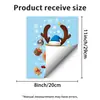 Pegatinas Estáticas de Dibujos Animados 3D con Temática Navideña para Ventanas, Sin Pegamento, Sin Daños al Vidrio, Decoración Festiva para Ventanas de Sala de Estar