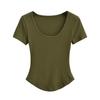 American New Sweet Spice Girl Estilo Camiseta de manga curta Feminina Verão Bainha irregular Curta Top justo Feminino Ins Trendy