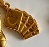Colar com Corrente de Ouro 18K e Pedra de Nascimento, Pingente Personalizado DIY Removível, Fashion e Versátil, Transfronteiriço