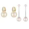 Brincos Argola Grandes com Pérolas e Agulha de Prata Personalizados, Estilo Exagerado de Nicho da Moda, Sensação de Alto Padrão, Brincos Versáteis Retrô Franceses
