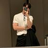 Camiseta masculina de verão Camisola de manga curta Elástico estilo coreano Solto estilo americano Coreia do Sul Dongdaemun Top masculino