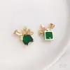 Pendente Quadrado de Zircônia Banhado a Ouro 14K Eletrodepositado com Laço Caixinha de Presente Pingente para Montagem de Colar Pulseira Brincos Joias