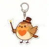 Pingente Chaveiro Acrílico Pisco-de-peito-ruivo Europeu Desenho Animado Criativo Presente Decoração de Mochila Mercadoria de Anime Transfronteiriça