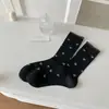 Meias Mekki para Mulheres, Meias de Verão Ultrafinas de Cano Médio, Meias Absorventes de Suor, Meias Slouch Respiráveis com Laço para Meninas
