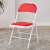 Silla plegable de cuero personalizada con respaldo suave, asiento plegable moderno minimalista ligero para sala de conferencias