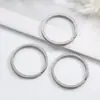 Anillo de Llave de Acero Inoxidable al por Mayorista de Fábrica Anillo Plano de Alambre Plano Anillo de Llave Cadena para Ropa Equipaje Accesorios Anillo para Colgar Juguetes