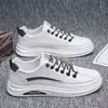 Venda Direta de Comércio Exterior Tênis Brancos Primavera e Outono Sapatos Casuais Masculinos de PU Estilo Coreano Tendência Sapatos Casuais de Couro