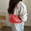 Bolsa Feminina da Moda 2026, Bolsa de Ombro Elegante com Bolinhas Fresca, Bolsa de Ombro Fofa para Saída Diária de Estudante