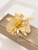 Pendientes Grandes de Flor Exagerada de Europa y América, Marca Transfronteriza Za En Stock Pendientes Metálicos Lacados Blanco Crudo, Exquisito Collar