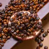 Pulsera Espaciadora de Piedra Ojo de Tigre Natural Cuentas Sueltas Mineral Crudo Genuino Cuentas Espaciadoras Accesorios Pequeños