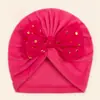 Gorro de invierno para bebé europeo y americano con lazo y forro polar para niños, gorro cálido y cómodo, gorro de bebé 2023
