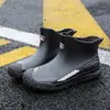 Botas de lluvia para hombre de caña corta de moda transfronterizas, zapatos impermeables para exteriores, botas de lluvia antideslizantes de caña corta, botas de pesca antideslizantes de corte bajo, zapatos de agua