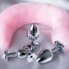 Tapón Anal Cola de Zorro Sexy Cola Anus Anus Flor de Crisantemo Juguete Coqueto Femenino Cola de Perro Tapón Anal Femenino