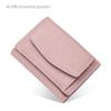 Cartera pequeña de mujer de cuero genuino estilo japonés, monedero RFID de tela, monedero de comercio exterior, mini cartera corta para mujer