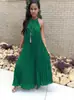 L0110 Aliexpress Amazon Moda de Verano para Mujeres Europeas y Americanas Vestido Sexy Plisado