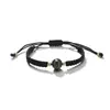 Pulsera de Pareja de Obsidiana Par de Cuentas de Transferencia Par Tejida a Mano Regalo de San Valentín Cumpleaños para Novia