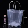 Bolsa quadrada transparente de PP para doces de casamento, bolsa de presente, bolsa para suculentas, embalagem para bolo, flor, pequeno buquê