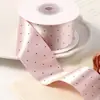Cinta de Lunares Colorida de un Solo Lado Material para Hacer Accesorios para el Cabello Lazo Tocado Pasador Empaque de Caja de Regalo para Ramo Cinturón