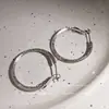 Pendientes de Aro Plateados Minimalistas Ultra Brillantes Estilo Francés para Mujer, Pendientes de Aro Lisos con Pasador de Plata S925, Pendientes de Botón Simples Versátiles, Brazaletes para Oreja y Accesorios para Orejas