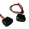Enchufe Hembra de Socket Transparente con Cable para Lámpara de Escritorio de Vehículo Eléctrico, Moldeado por Inyección Tipo C a 2 Pines, Presión Directa, Modificación DIY
