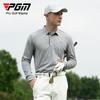 Roupa de golfe PGM masculina de manga comprida outono e inverno camiseta confortável gola sem costura masculina casual versátil camisa polo