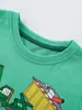 Suministro Transfronterizo 26 Años de Experiencia en Camisetas de Manga Corta para Niños de Primavera y Verano con Estampados de Coches de Dibujos Animados y Cuellos Redondos para Niños, en Stock