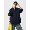 Cárdigan Versátil para Pareja Sudadera Rayada para Hombre Tendencia Casual Deportiva 420g Chaleco Estilo Americano Holgado con Cuello Alto