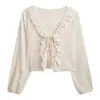 Xale Top Doce Francês para Usar por Cima Mulher Verão Nova Chegada Protetor Solar Cardigan Alça Conjunto de Duas Peças para o Dia a Dia