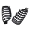 Adecuado para BMW 13-19 Serie 3 Modificado F30F35 Rejilla Frontal de Doble Barra Rejilla Frontal del Radiador Rejilla de Doble Línea Negra Brillante