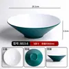 Tigela cônica bicolor, tigela de melamina para macarrão comercial, tigela especial para casas de macarrão, adequada para macarrão de caracol, wontons, macarrão misto, ramen e hot pot picante