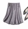 Falda de Satén de Seda de 30 mm, Nuevo Estilo de Verano, Falda de Corte al Bies que se Ajusta a la Cadera, Falda Corta de Seda Brillante para Mujer