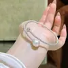 Accesorios DIY Plata de Ley S925 Simple y Elegante Pulsera de Perlas Anillo Base Cuentas Espaciadoras Configuración de Anillo para Pulsera