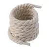 Cordones de cáñamo trenzados Air Force One al por mayor, Cordones redondos gruesos para hombre y mujer, Cordón de zapato Negro Guerrero Dunk Negro Beige de 7 mm