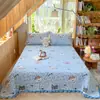 2026 Nuevo Estilo Terciopelo de Leche Acolchado Encaje Cubre Cama Falda de Cama Juego de Tres Piezas Sábana Cama Aireado Doble Capa Gasa Encaje Cubre Cama Individual