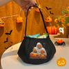 Bolsa de dulces bordada a mano de Halloween, accesorios de decoración navideña para niños, cubo de linterna de calabaza para festival de fantasmas, dulces de Halloween