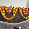 Guirnalda de Flores de Caléndula Decoración de Boda India Guirnalda de Flores Día de Muertos Mexicano Guirnalda de Plástico Suministros para Fiesta Lista en Stock