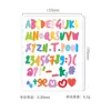 Pegatinas de Letras de Amazon Impermeables para Niños DIY Libro de Dibujo Armario de Almacenamiento para Libros de Texto Pegatinas de Números de Dibujos Animados Coloridas Autoadhesivas
