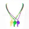 Silbato de Plástico Collar de Mardi Gras Collar para Fiesta del Festival de Mardi Gras en Nueva Orleans Collar de Cuentas para Fiesta